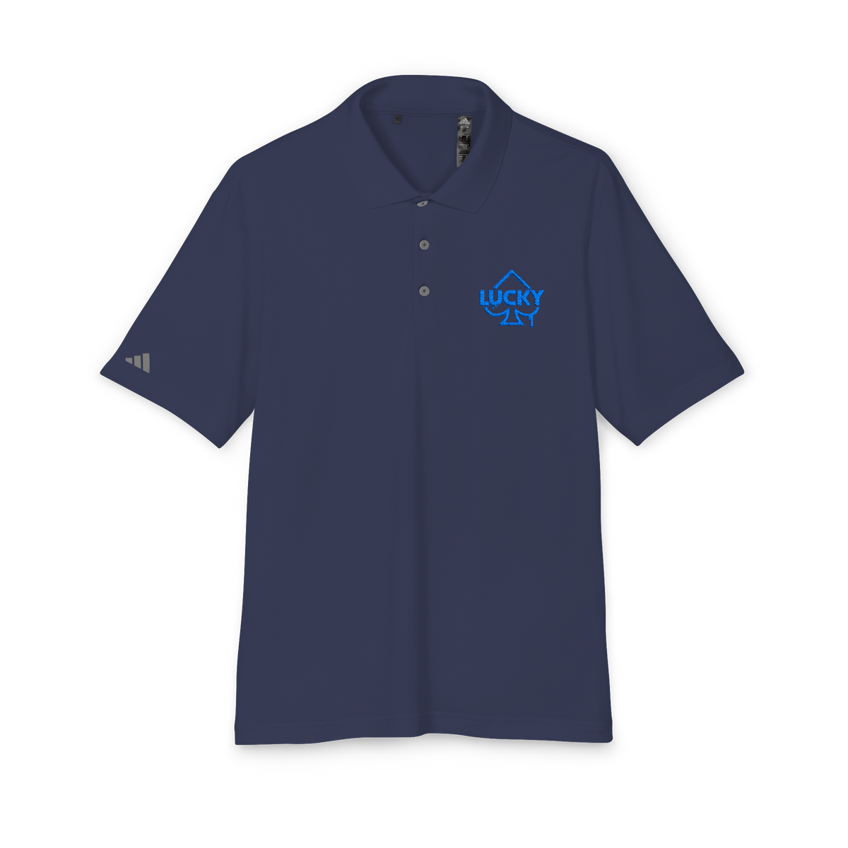 LAD Blue Emblem Performance Polo – Lucky Ace Discs